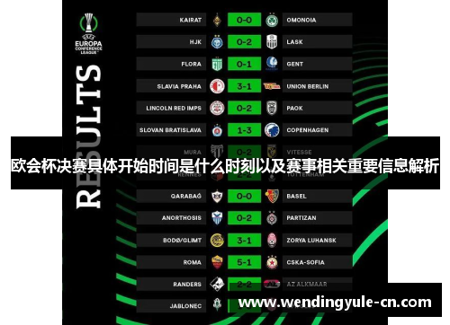 欧会杯决赛具体开始时间是什么时刻以及赛事相关重要信息解析